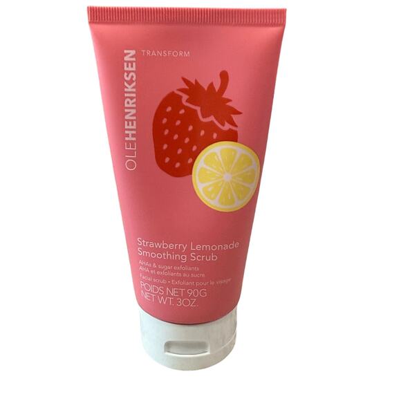 New OLEHENRIKSEN Strawberry Lemonade Smoothing Scrub Full Size 10% AHA Vegan - Picture 8 of 9